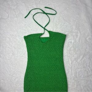 SHEIN Vibrant Green Knit Dress